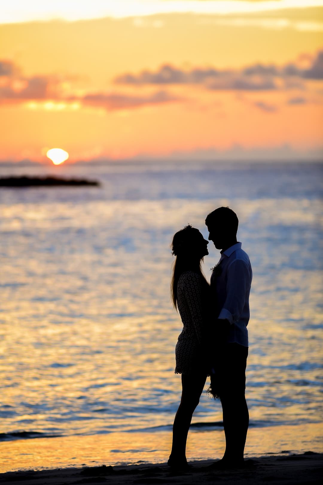 Black and white couple portrait